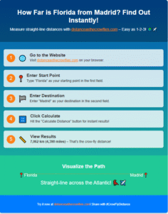 Distance as the Crow Fly Calculator